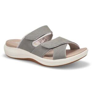 🩶 Women's Grey Casual Slide Sandal - Grey Size 8
